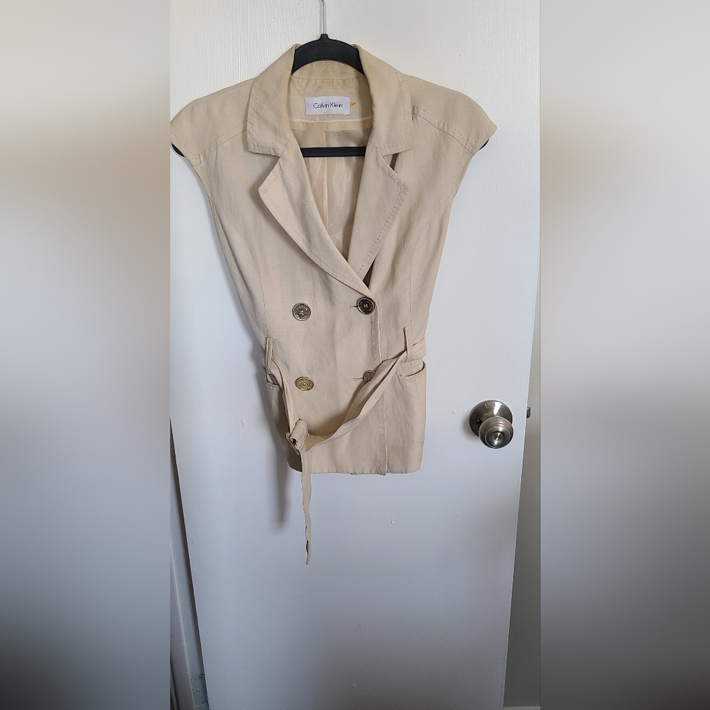 Belted, double-breasted Calvin Klein Vest